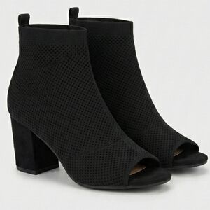 Seven Dials Black Ankle High Heeled Boots